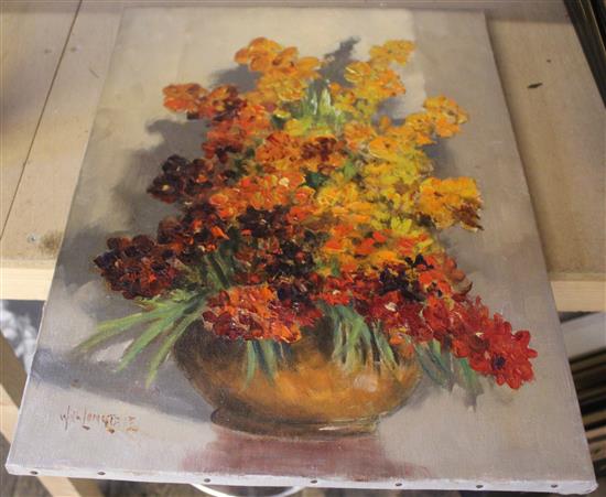 Wm. Longstaffe, oil, Flowers